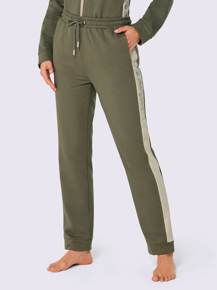 Pantalon matière sweat, couleur vert, taille 38/40, marque feel good - helline