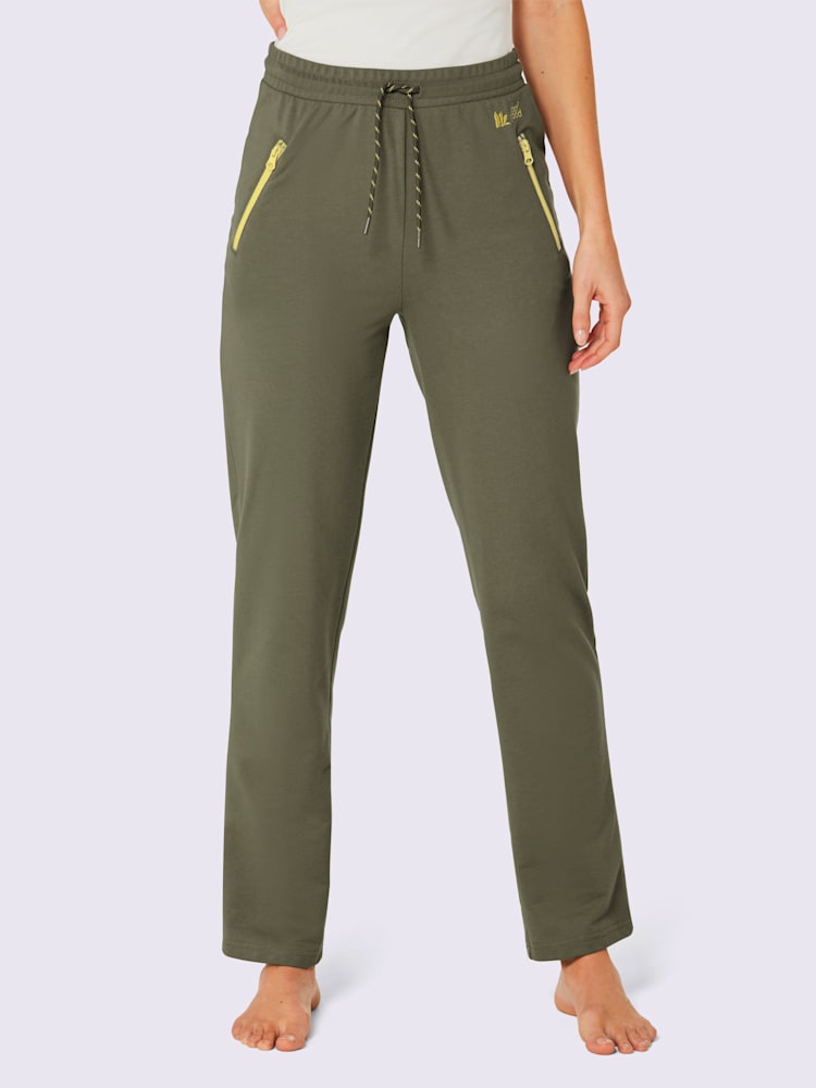 Pantalon matière sweat, couleur vert, taille 46/48, marque feel good - helline