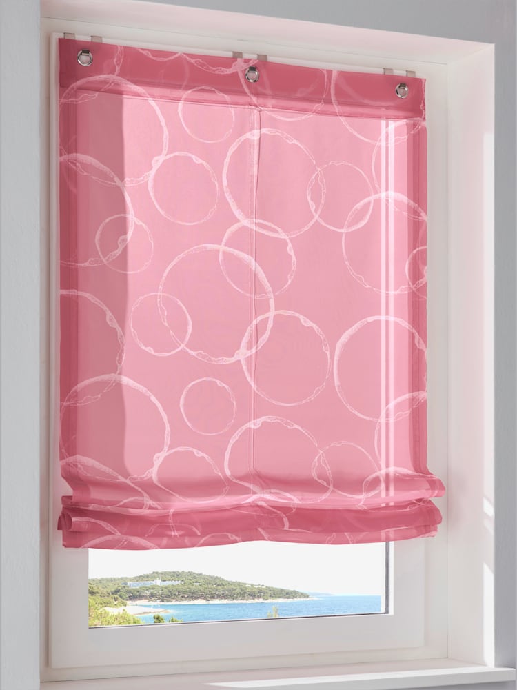 Joli store-bateau, couleur rouge, taille 140x100 cm, marque helline home - helline