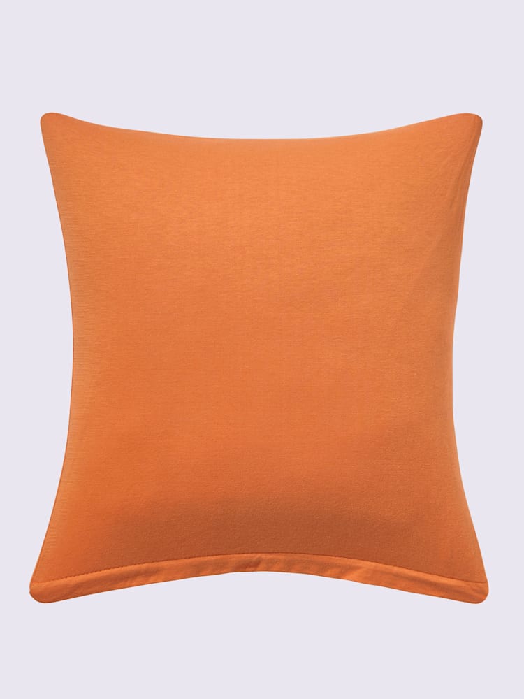 Housses de coussin jersey fin maco à repassage superflu, Jersey maco, couleur : orange foncé uni, taille 15x40 cm, marque Estella, 100% coton -