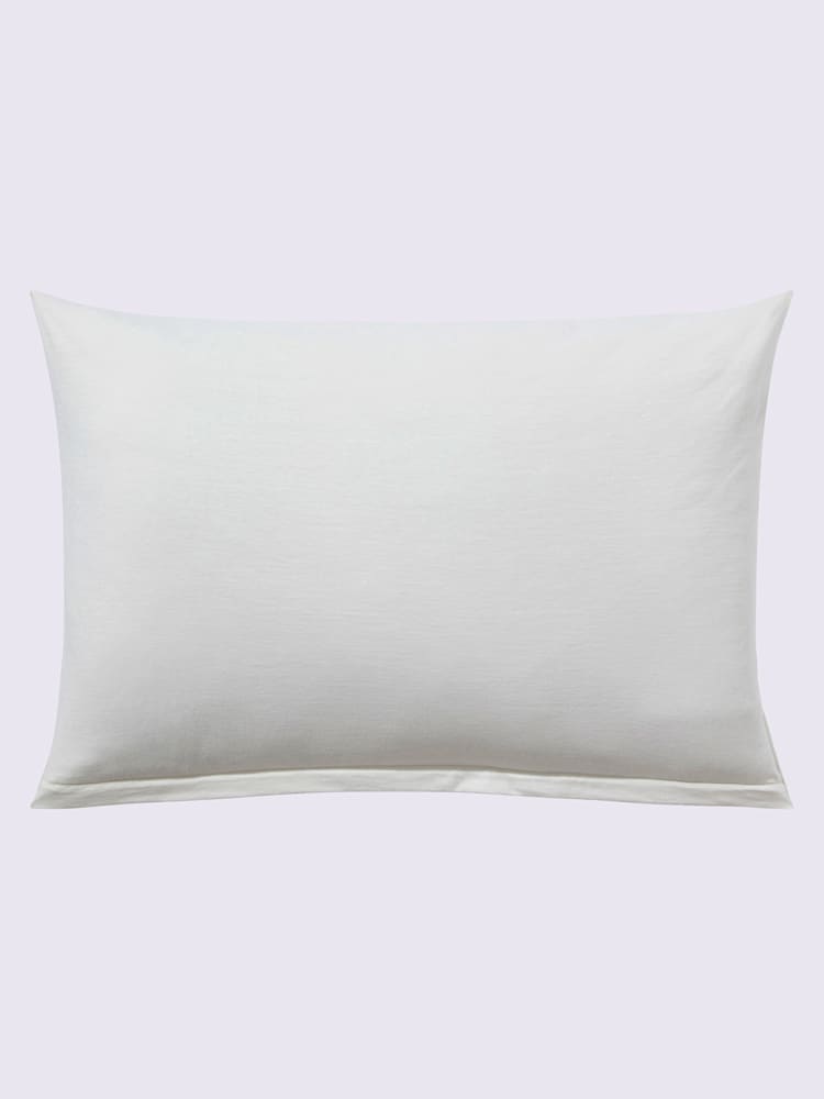 Housses de coussin jersey fin maco à repassage superflu, couleur couleur ivoire, taille 80x80 cm, marque Estella - helline