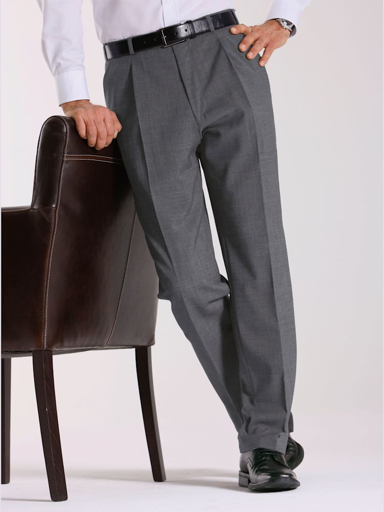 Pantalon à pinces homme coupe classique, couleur gris, taille 22 - Witt