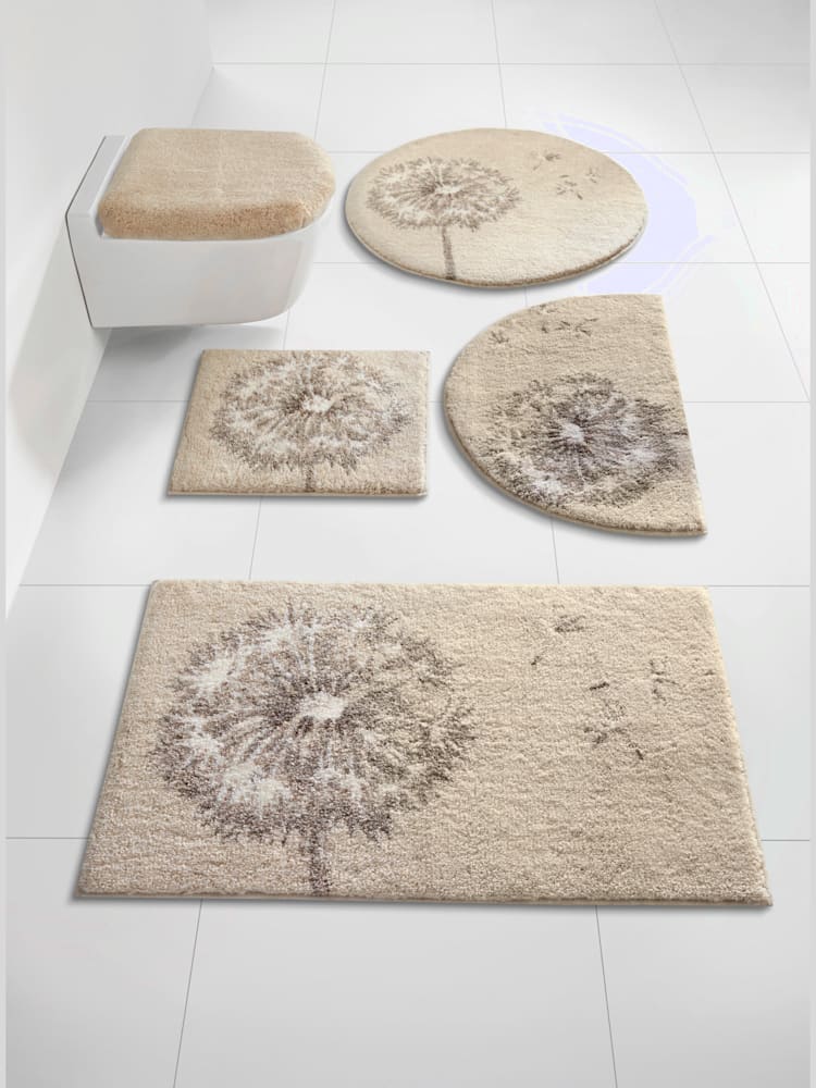 Tapis de bain acrylique, couleur couleur ivoire, taille Ø 75 cm, marque helline home - helline