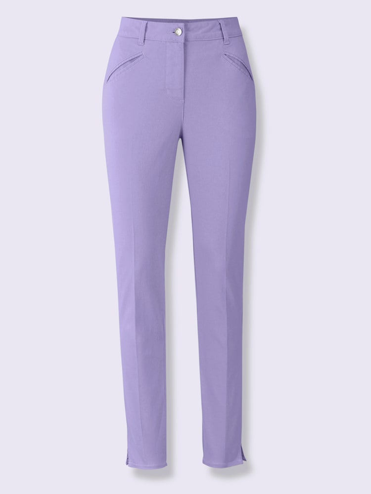 Pantalon skinny qualité extensible, couleur violet, taille 44 - Witt