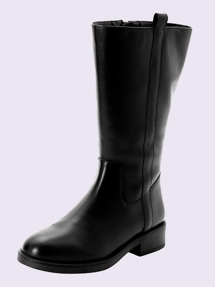Bottes pour jambe large largeur g*, XL, noir uni, taille 40, Sheego - helline