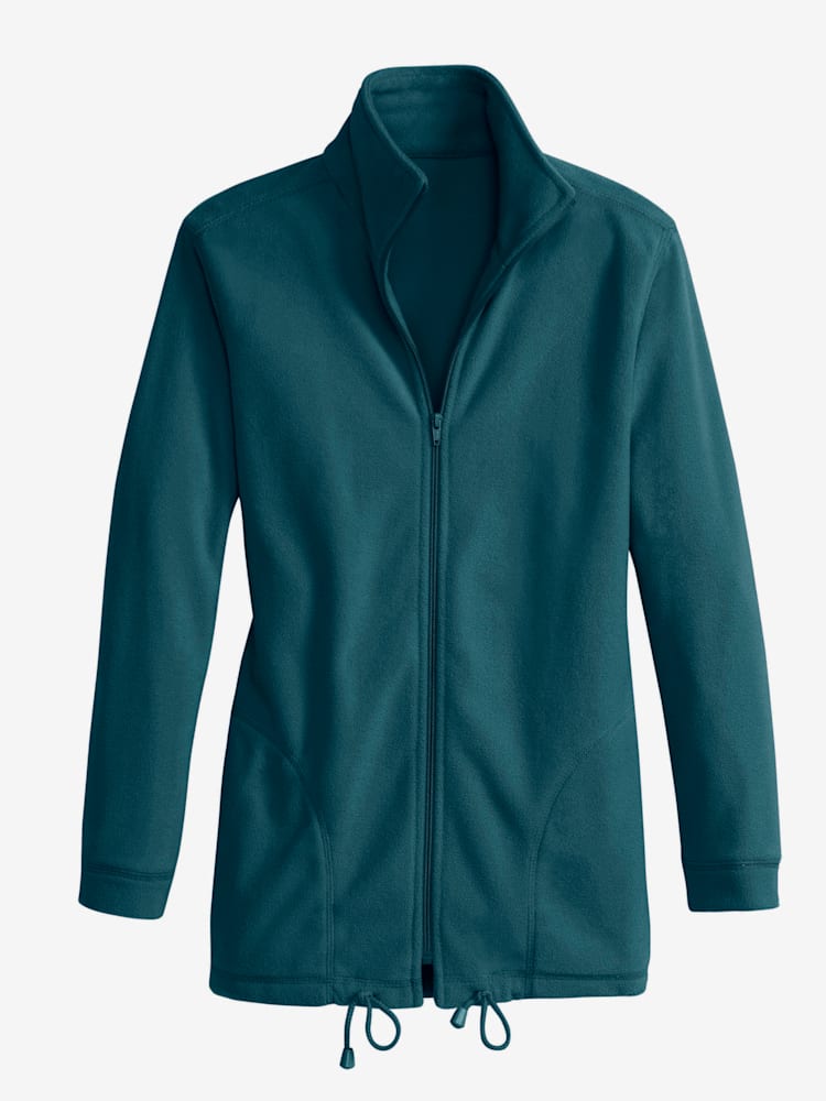 Veste polaire traitement contre les bouloches, couleur bleu, taille 44, marque Collection L - helline