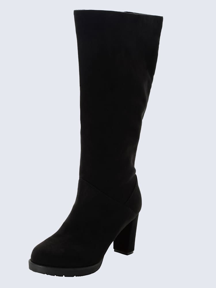 Bottes pour jambe large largeur g*, XL, noir uni, taille 40, Sheego - helline