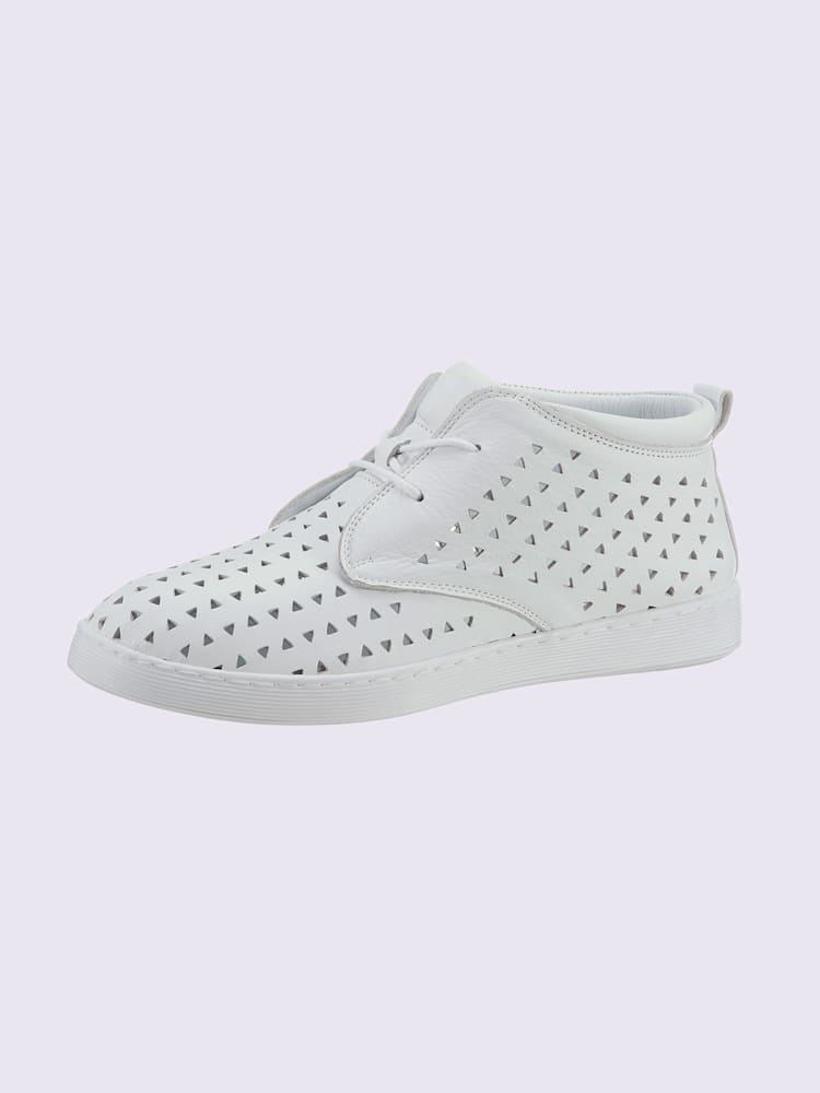 Chaussures à lacets cuir nappa de vache, couleur blanc, taille 39 - helline