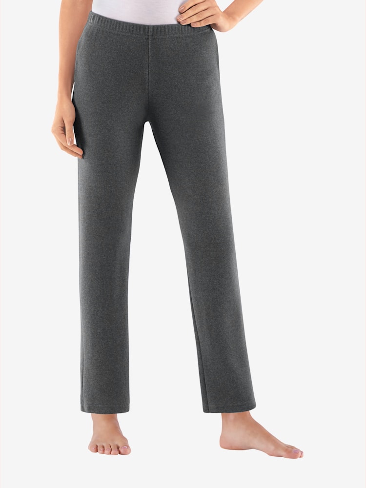 Pantalon en flanelle taille élastique, couleur gris, taille 50/52, marque Plantier - helline