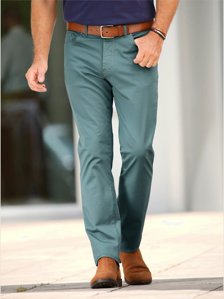 Pantalon coupe 5 poches en qualité extensible, couleur vert, taille 26 - Witt