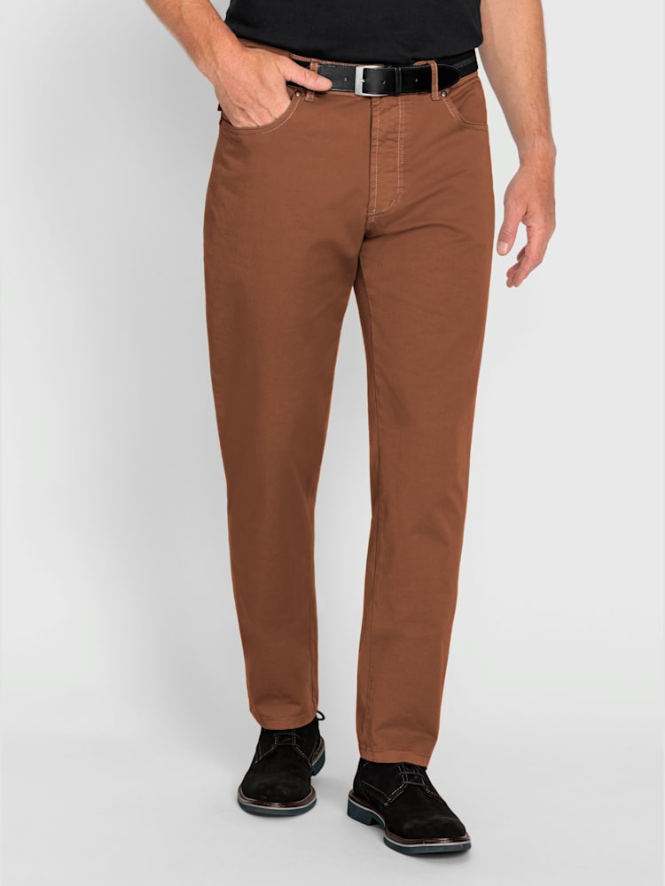 Pantalon coupe 5 poches en qualité extensible, couleur marron, taille 23 - Witt