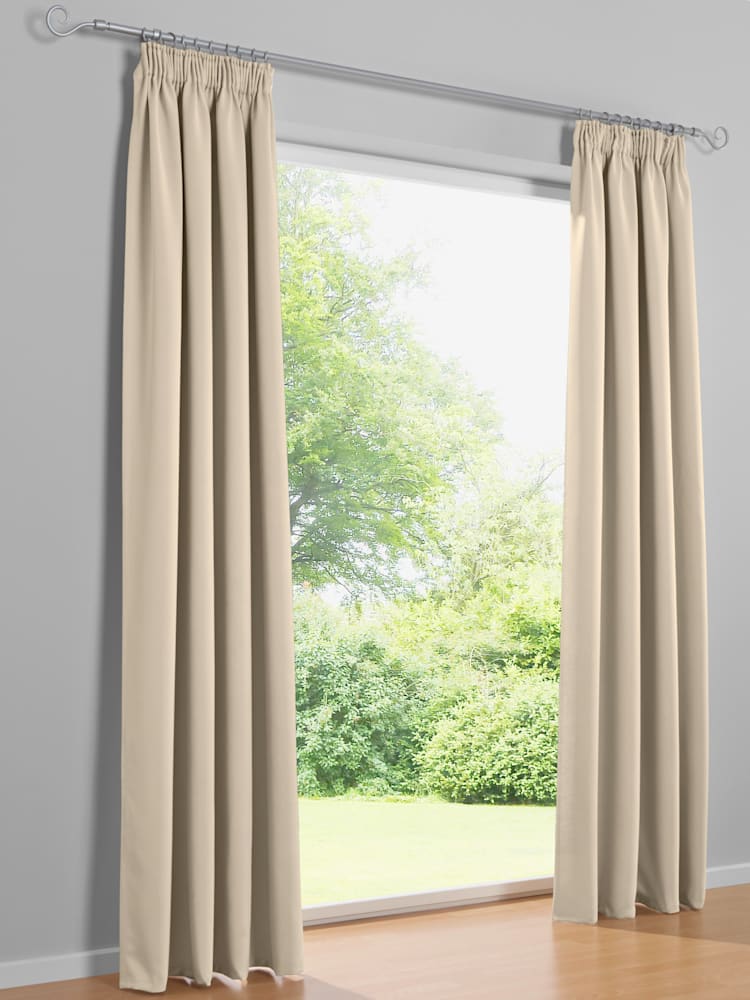 Rideau opacité, couleur couleur ivoire, taille 145x135 cm, marque helline home - helline