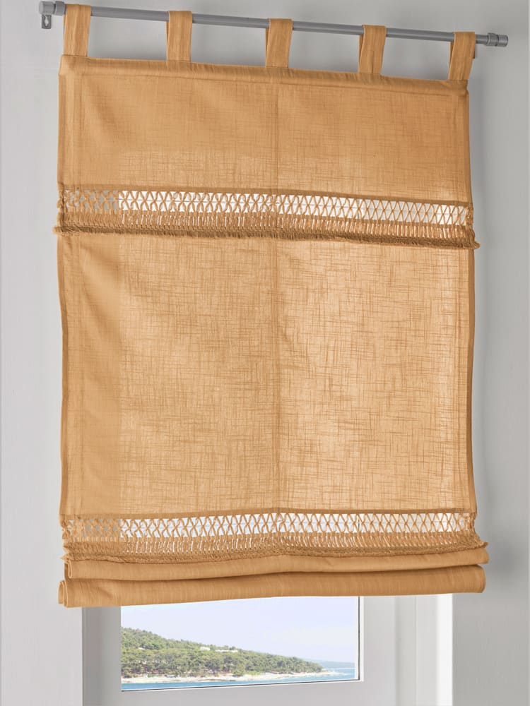 Store-bateau opaque, couleur jaune, taille 140x100 cm, marque helline home - helline
