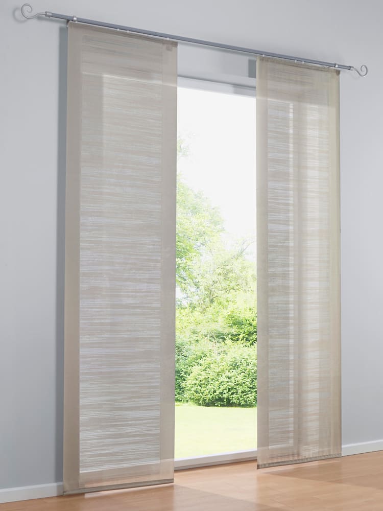 Panneau-rideaux, couleur : marron moyen uni, taille 175x60 cm, marque helline home, 100% polyester - helline