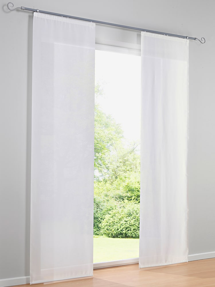 Panneau-rideaux scherli de qualité, couleur blanc, taille 1, marque helline home - helline