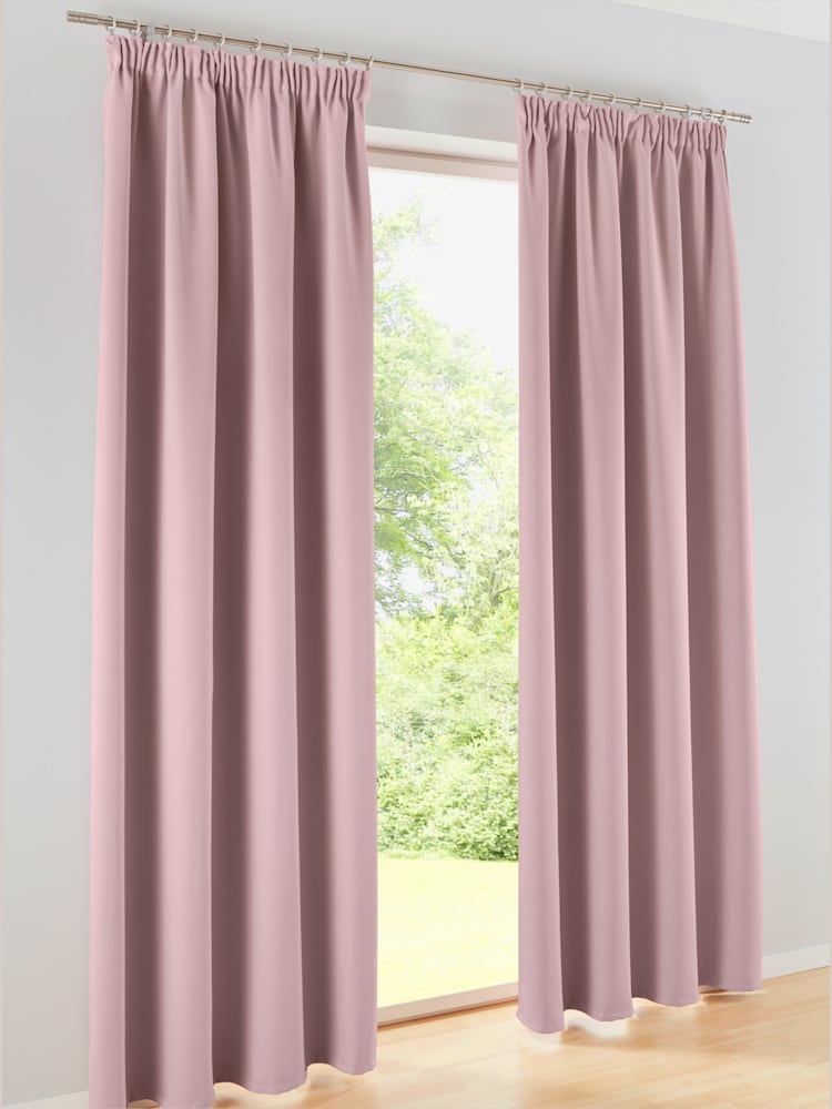 Rideau opacité, couleur rose, taille 175x135 cm, marque helline home - helline