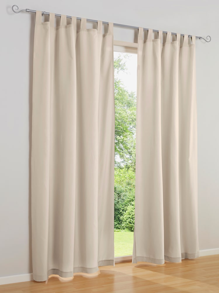 Rideau matière opaque, couleur marron, taille 225x140 cm, marque helline home - helline