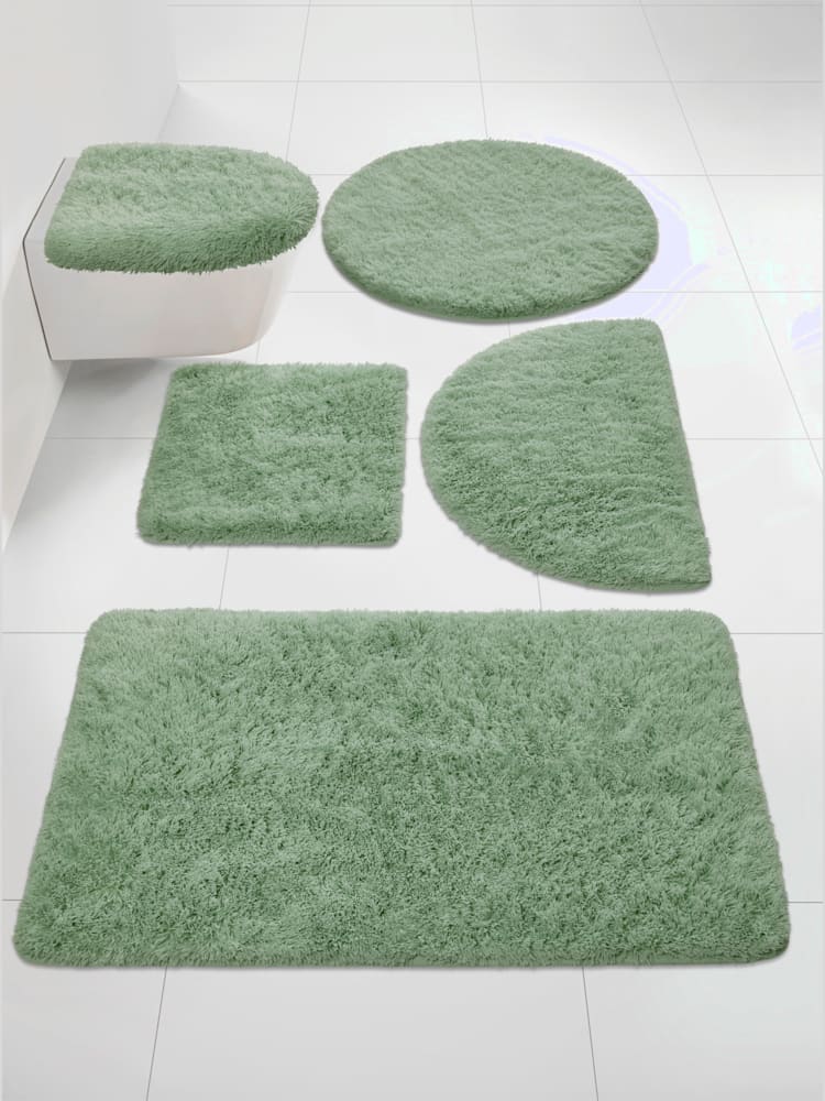Tapis de bain acrylique facile d'entretien, couleur : bleu turquoise clair uni, taille 45x50 cm, marque helline home, 100% acrylique - helline