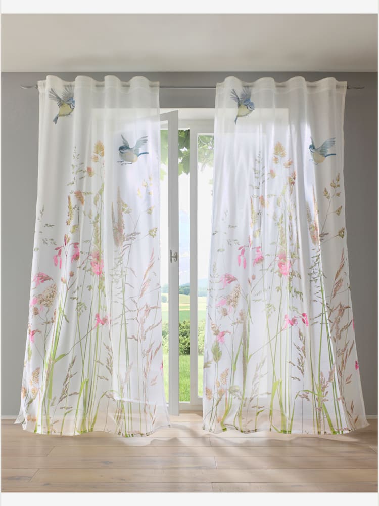 Rideau superbe store, couleur blanc, taille 245x135 cm, marque helline home - helline