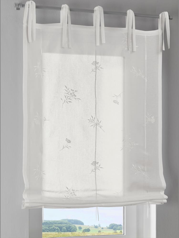 Joli store-bateau, couleur blanc, taille 140x45 cm, marque helline home - helline