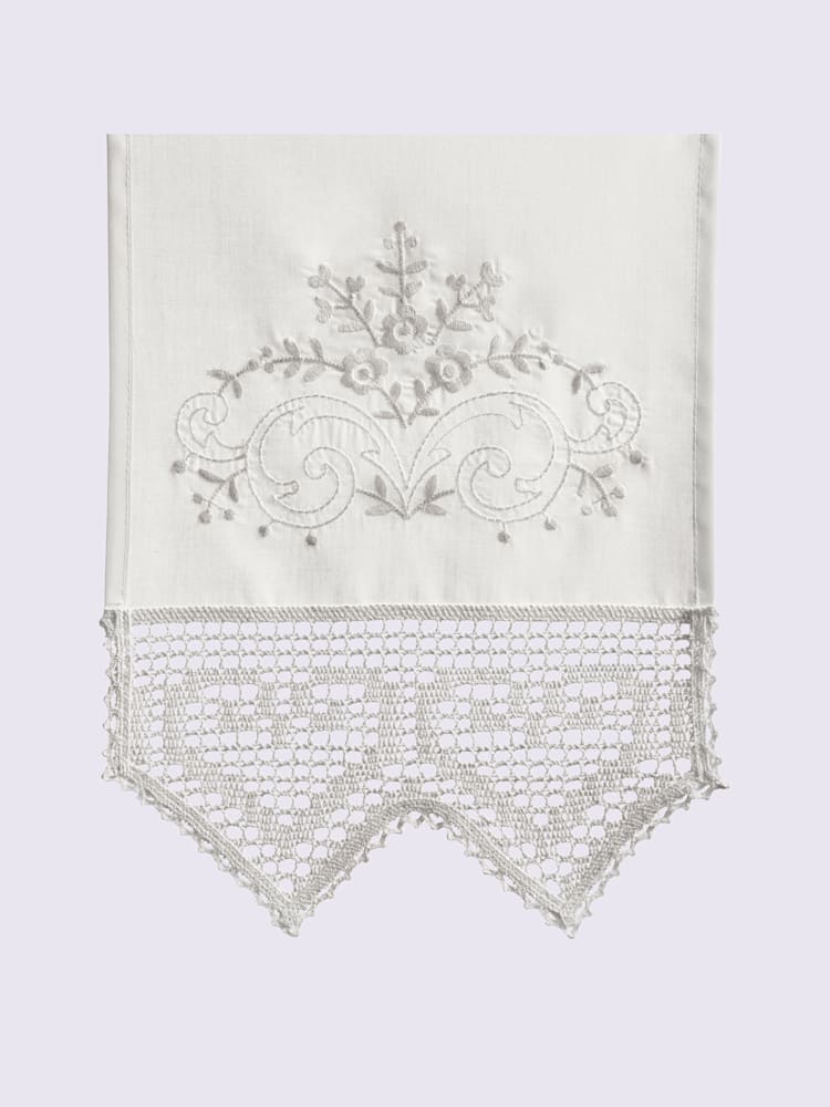 Panneau, couleur : blanc uni, taille 100x90 cm, marque helline home, 100% polyester - helline