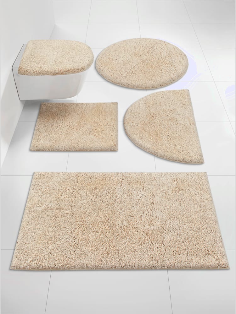 Tapis de bain pur coton, couleur couleur ivoire, taille 47x50 cm - 45x50 cm, marque helline home - helline