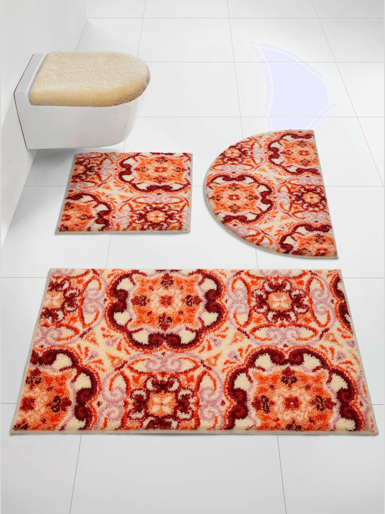 Tapis de bain acrylique facile d'entretien, couleur couleur ivoire, taille 47x50 cm - 45x50 cm, marque helline home - helline