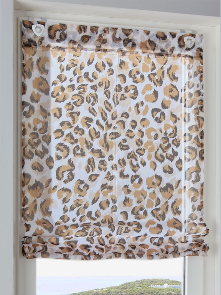 Joli store-bateau, couleur blanc, taille 130x100 cm, marque helline home - helline