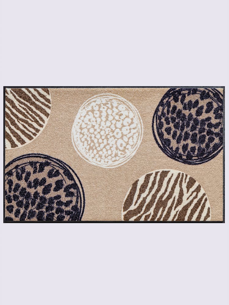 Paillasson pour intérieur et zone extérieure couverte, couleur marron, taille 50x70 cm, marque helline home - helline