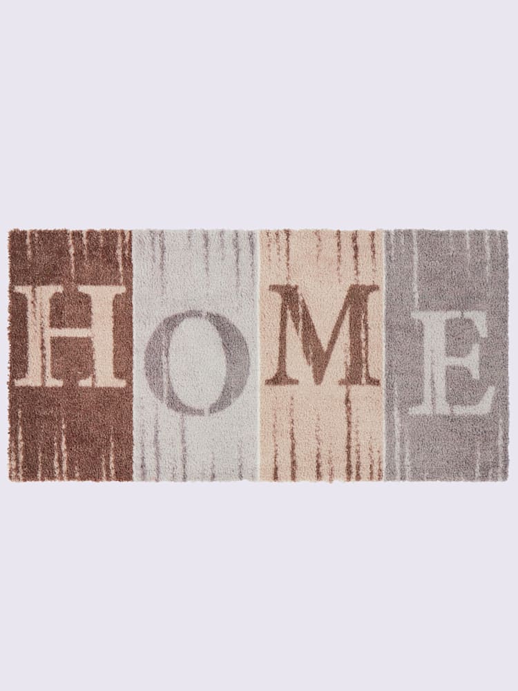 Paillasson le tapis magique pour l'intérieur, couleur : gris moyen à motifs, taille 35x100 cm, marque helline home, 100% polyester - helline
