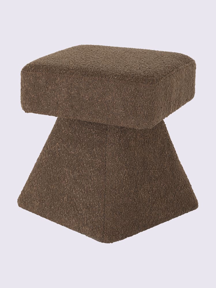 Tabouret rotation à 360°, couleur : marron moyen uni, taille H/l/P env. 40x38x38 cm, marque helline home, 50% métal;50% aggloméré - helline