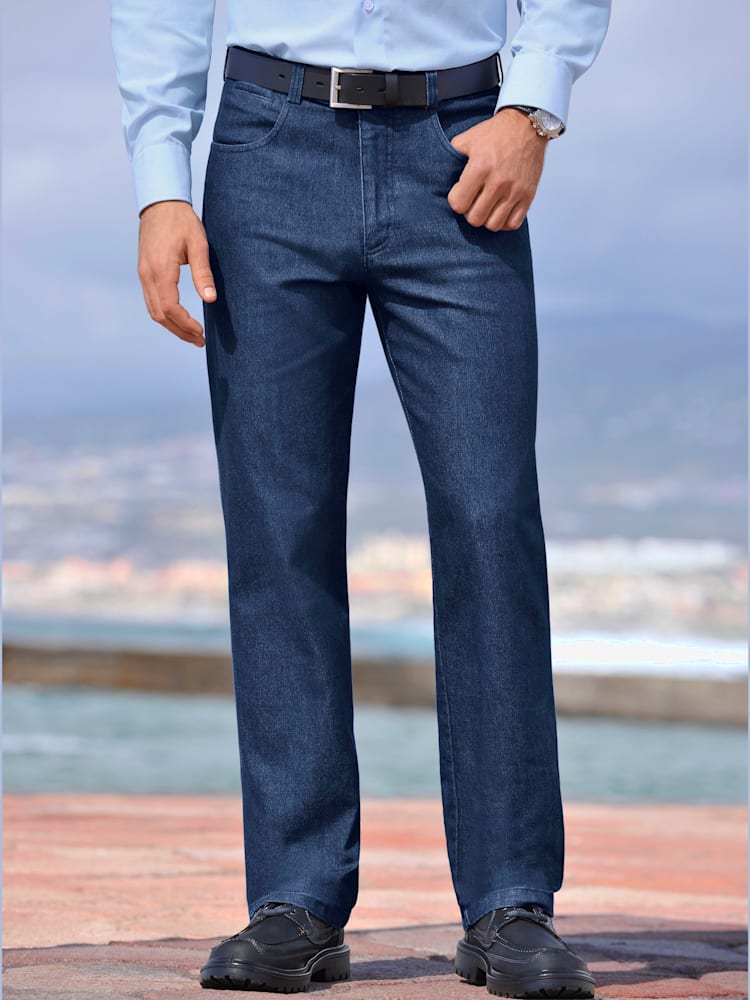 Jean ceinture élastique confortable 4 poches, couleur bleu, taille 26 - Witt