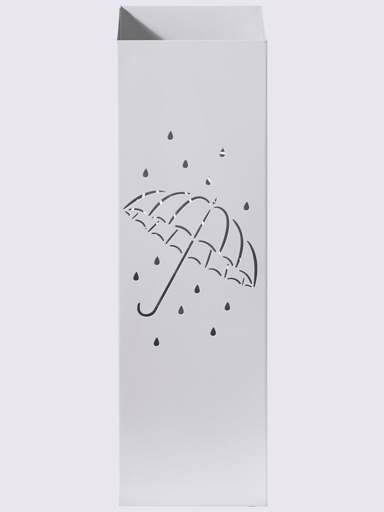 Porte-parapluie indispensable dans une entrée, couleur blanc, taille H/l/P 49x16x16 cm, marque helline home - helline