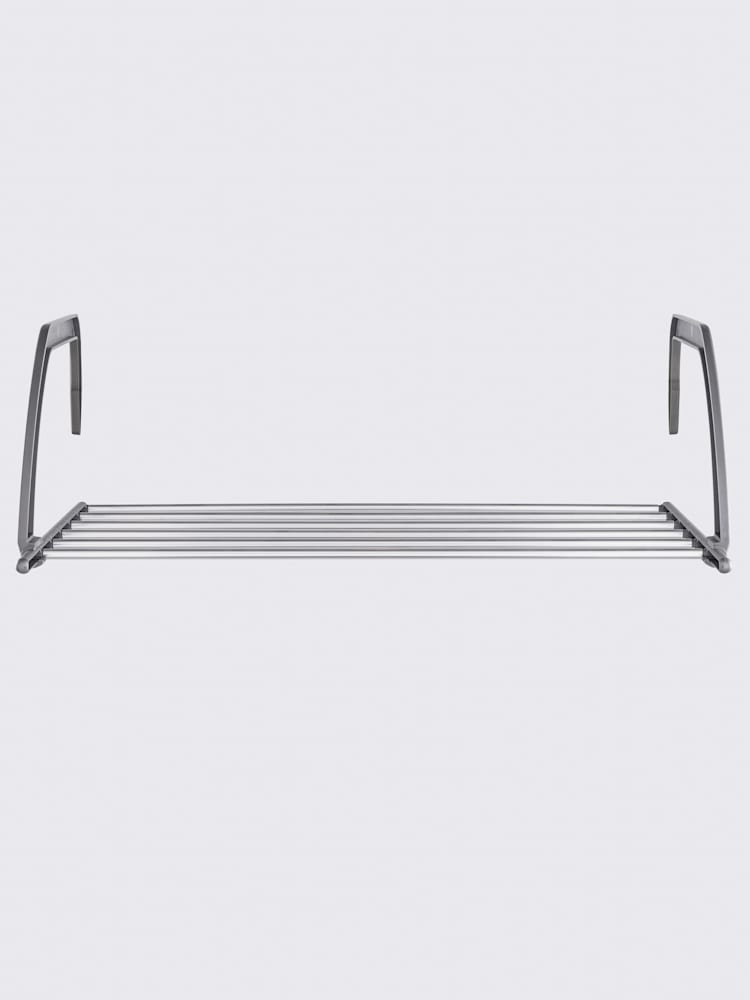 Séchoir à linge pliable pour gain de place, gris moyen uni, taille H/l/L env. 18x53x33-60 cm, helline home - helline