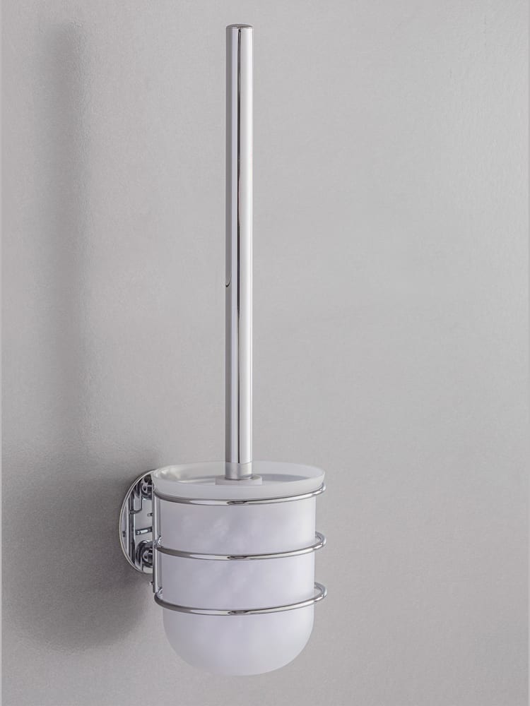 Accessoires wc acier chromé, couleur argent, taille H/l/L env. 37,5x10x11,5 cm, helline home - helline