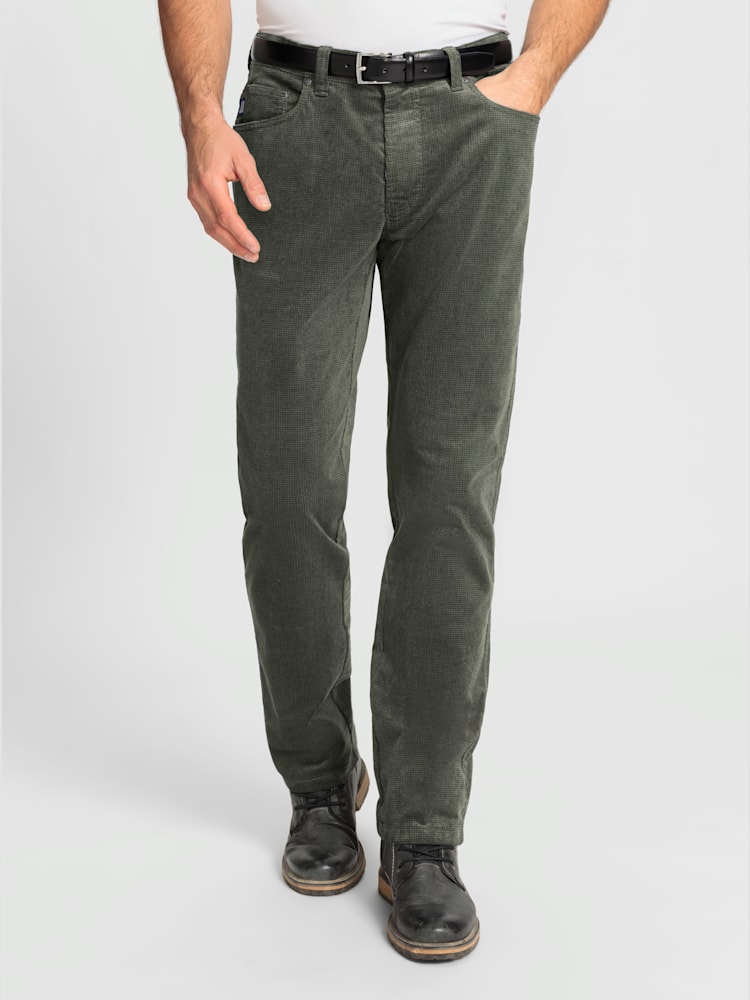 Pantalon imitation velours, couleur vert, taille 52, marque Brühl - Witt