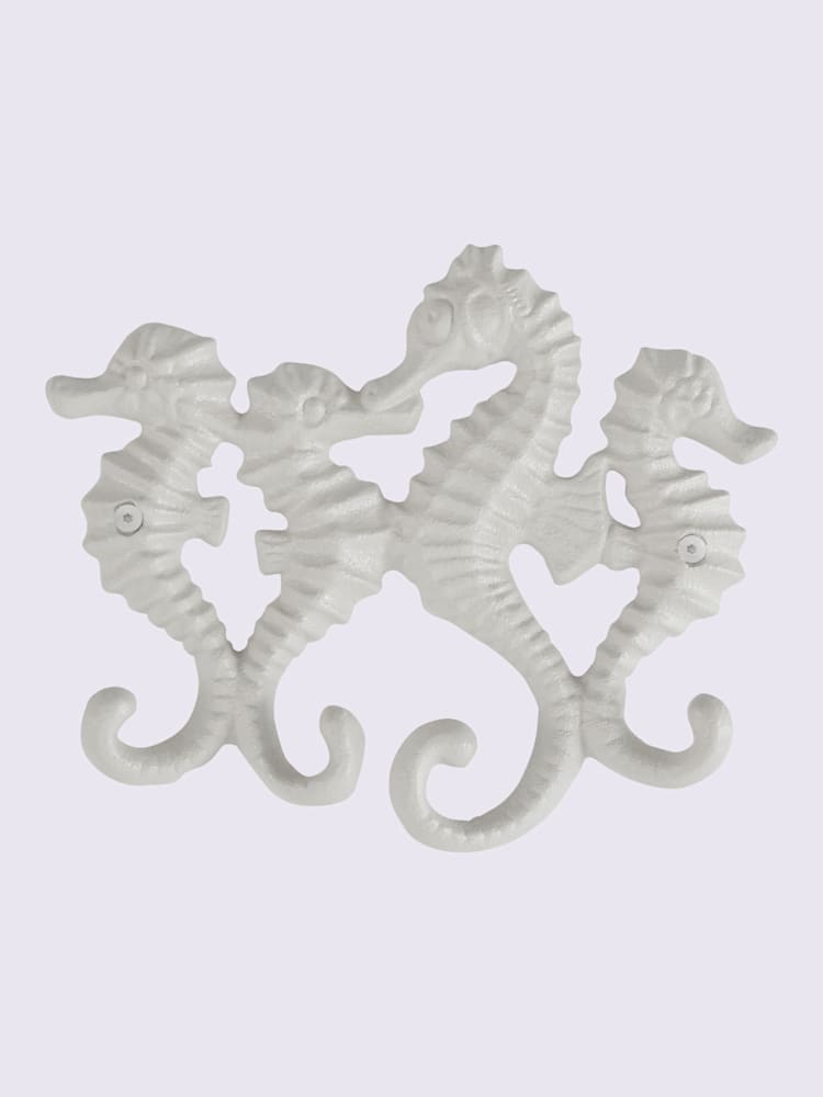 Support à crochets métal, couleur blanc, taille H/l/P env. 17x21x2 cm, marque helline home - helline