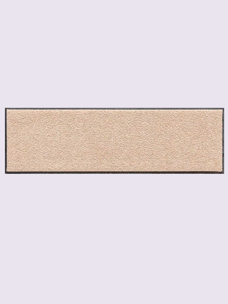 Paillasson pour intérieur et zone extérieure couverte, couleur : marron clair uni, taille 40x190 cm, marque helline home, 100% polyamide - helline