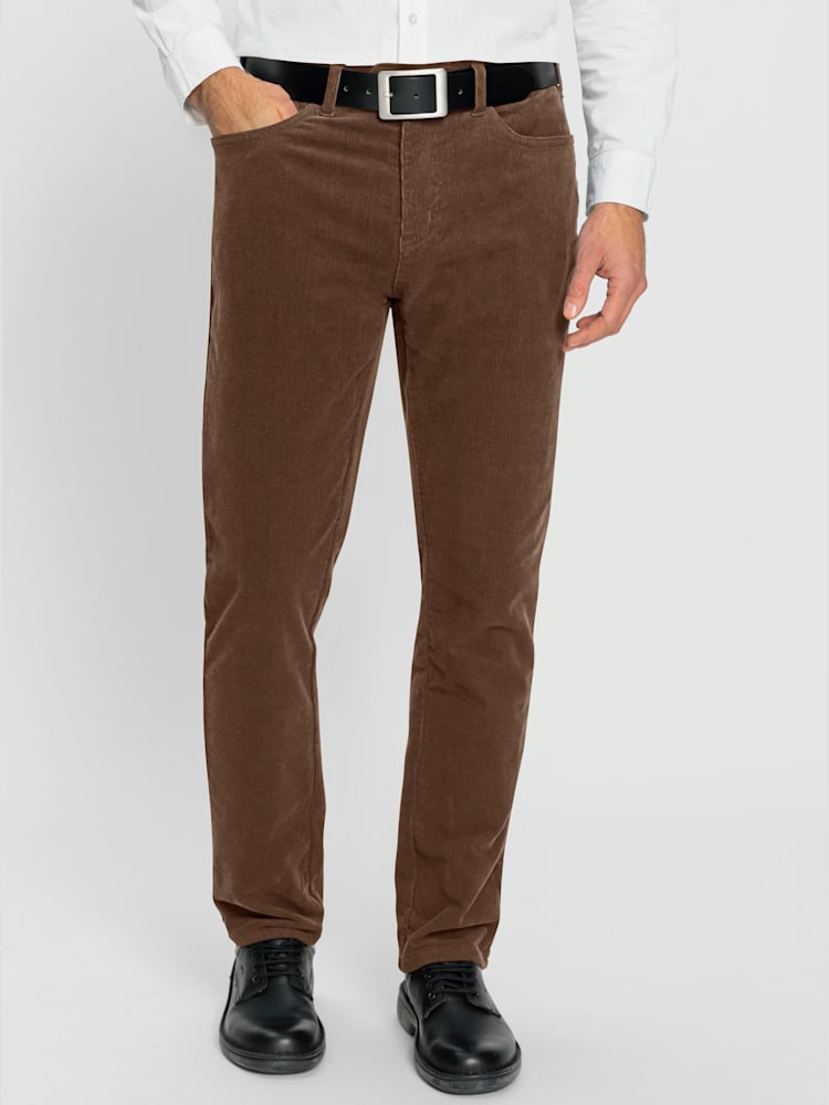 Pantalon thermique doublure thermique en coton, couleur marron, taille 22, marque Marco Donati - Witt