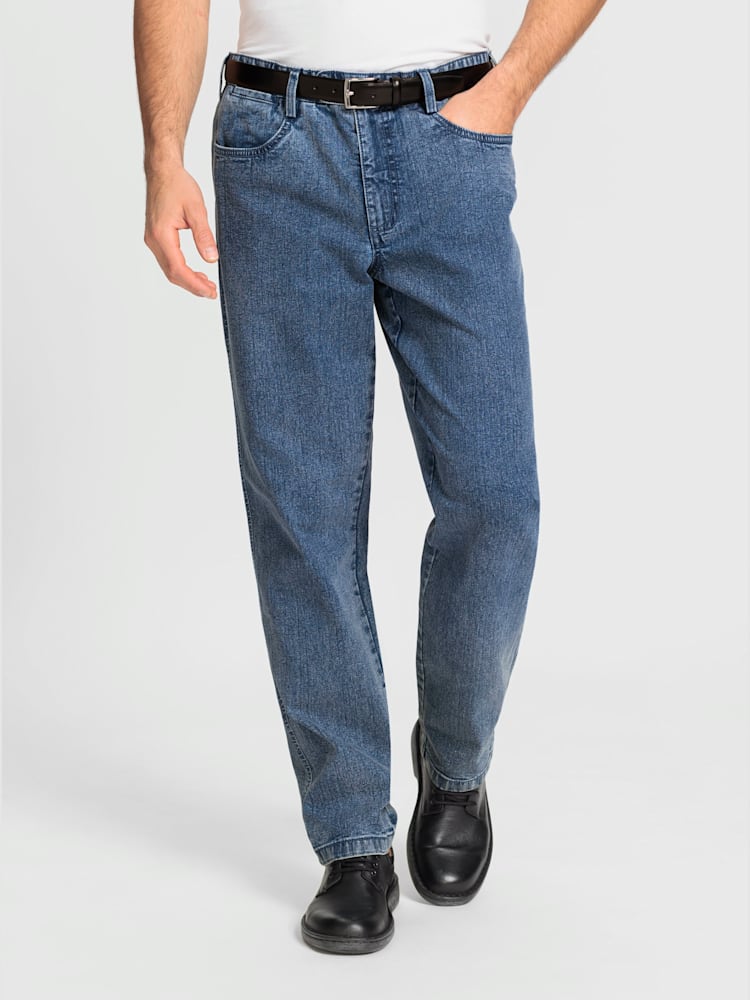 Jean ceinture élastique confortable 4 poches, couleur bleu, taille 52 - Witt