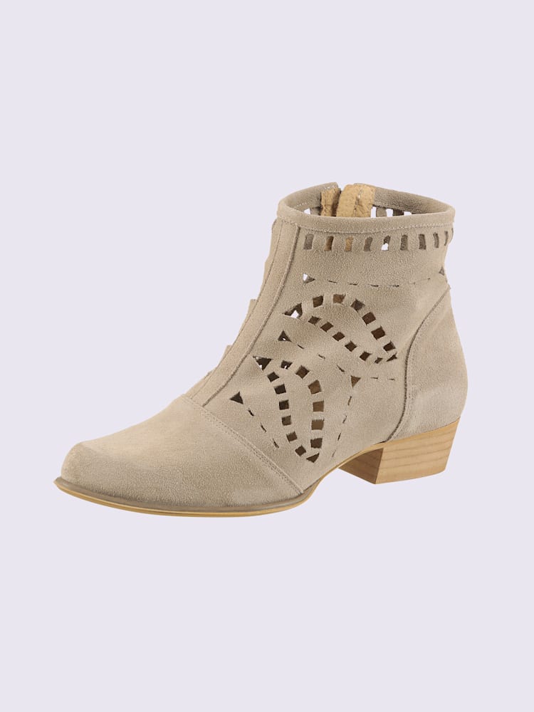 Bottines de fabrication espagnole, marron moyen uni, taille 37 - helline