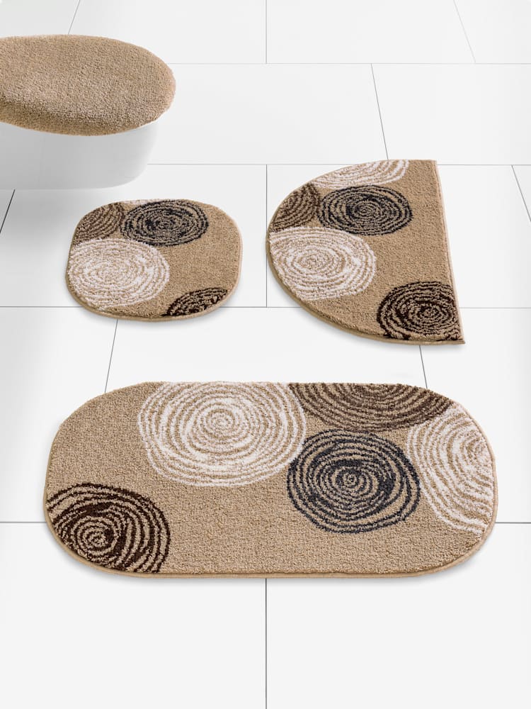 Tapis de bain acrylique facile d'entretien, couleur : marron moyen uni, taille 45x50 cm, marque helline home, 100% acrylique - helline