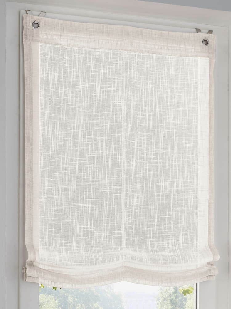 Store-bateau, couleur : couleur ivoire clair à motifs, taille 130x80 cm, marque helline home, 100% polyester - helline