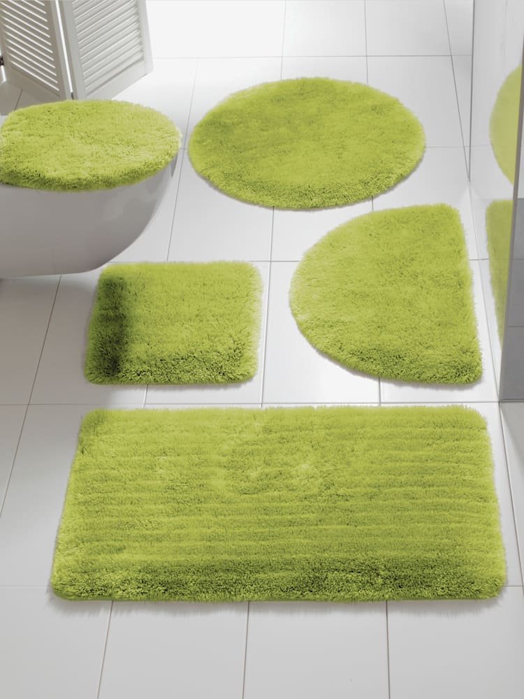 Tapis de bain 100% acrylique, couleur vert, taille 45x50 cm, marque helline home - helline