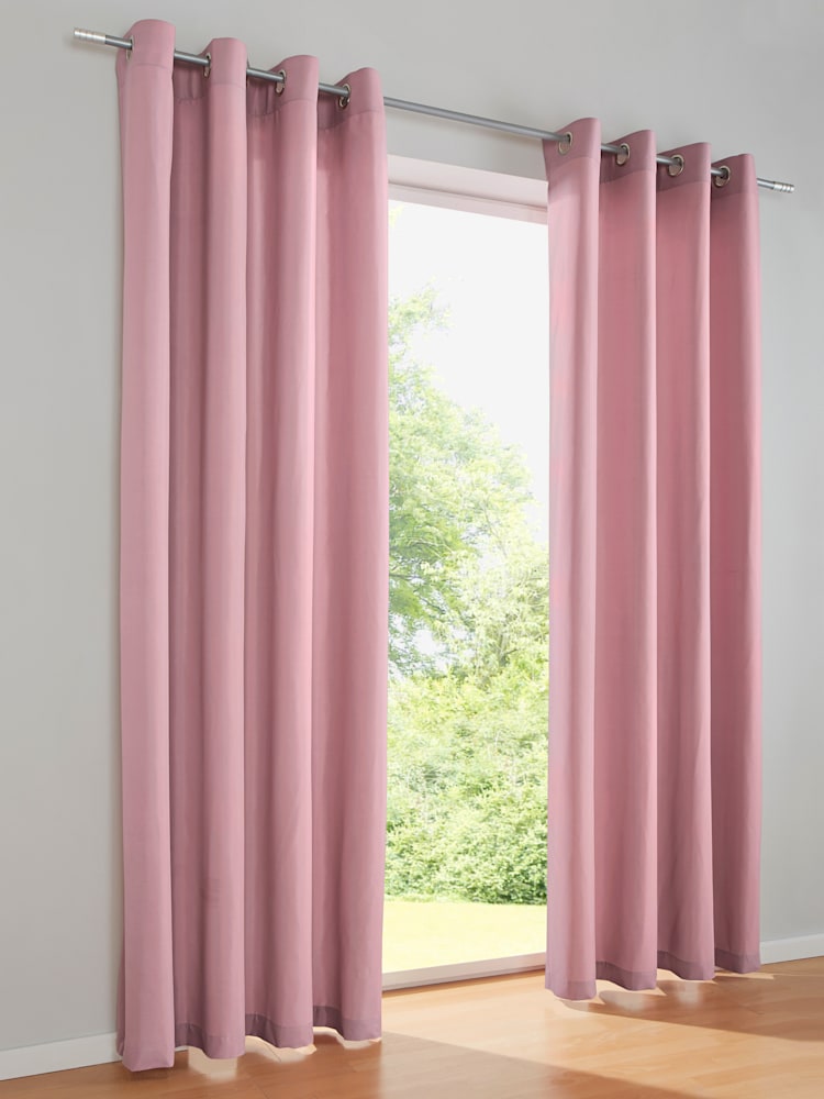 Rideau matière opaque, couleur violet, taille 245x140 cm, marque helline home - helline