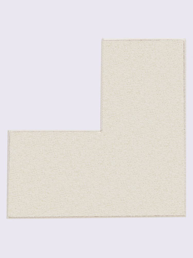 Tapis de bain acrylique facile d'entretien, couleur : couleur ivoire clair uni, taille 70x70 cm, marque helline home, 100% acrylique - helline