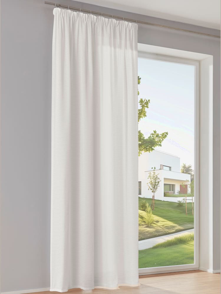 Rideaux, couleur : couleur ivoire clair à motifs, taille 245x290 cm, marque helline home, 100% polyester - helline