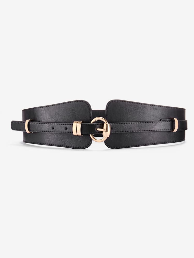 Ceinture 2 en 1 – avec fine ceinture amovible, couleur noir, taille 85, marque LASCANA - helline