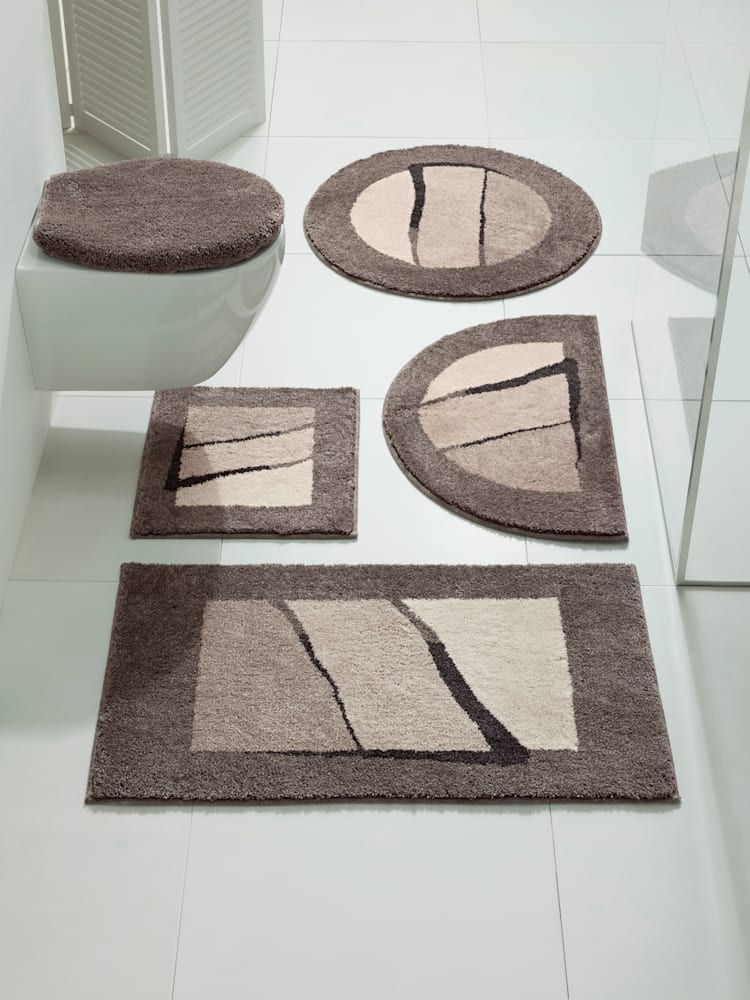 Tapis de bain acrylique, couleur marron, taille 45x50 cm, marque helline home - helline