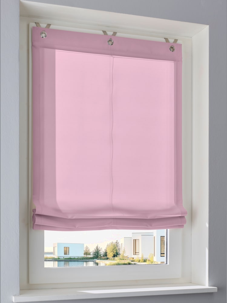Store-bateau, couleur : violet clair uni, taille 140x100 cm, marque helline home, 100% polyester - helline